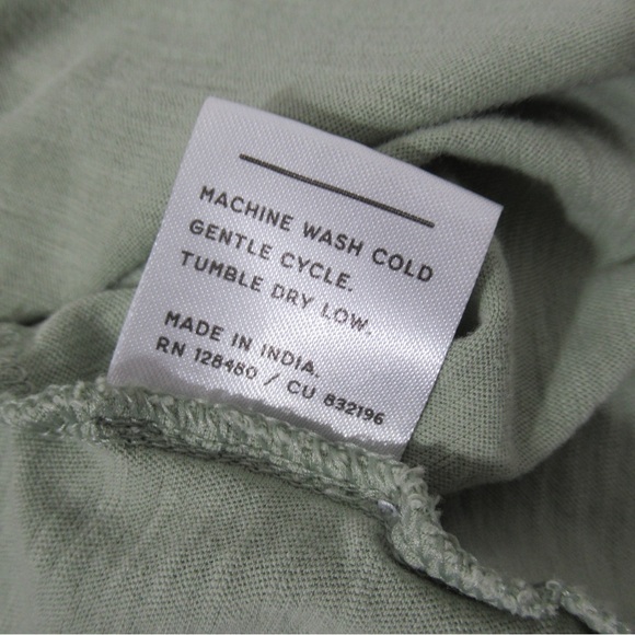 Pact Short Sleeve Ruffle Top - Sage Size Medium - Picture 7 of 10